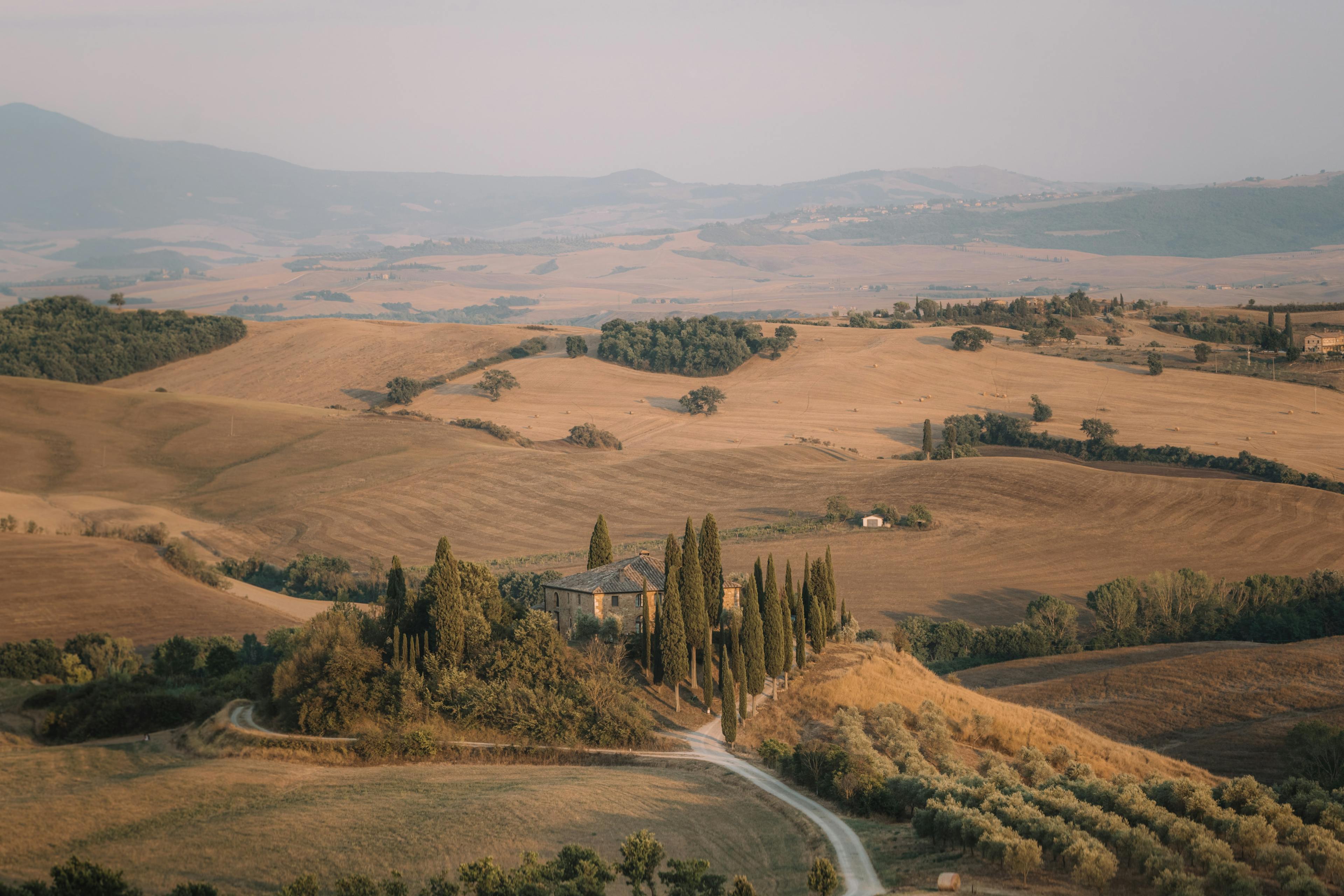 Les fameuses collines de Toscane