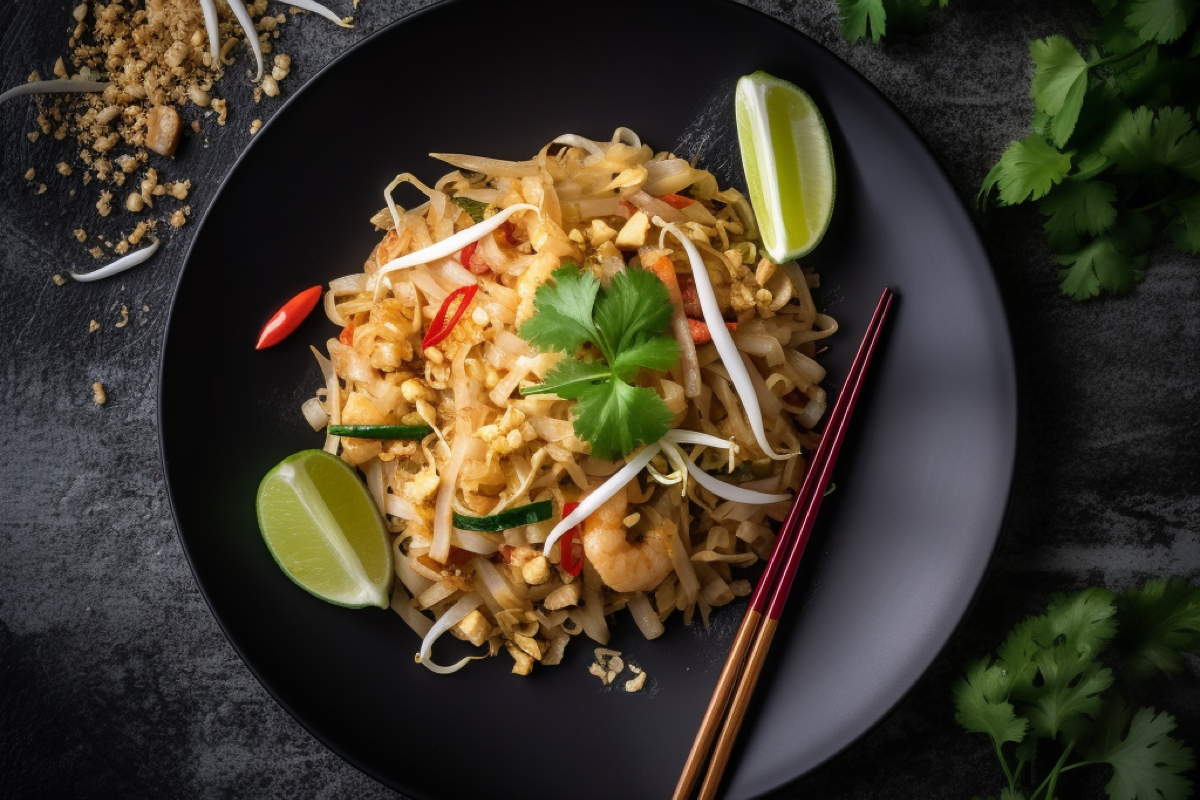 Nouvelle recette et accord met-vin: pad thai aux crevettes